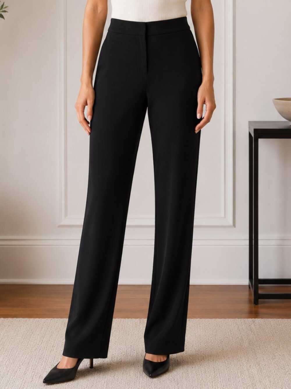 INC International Concepts Black Crepe Dress Pants - NEW